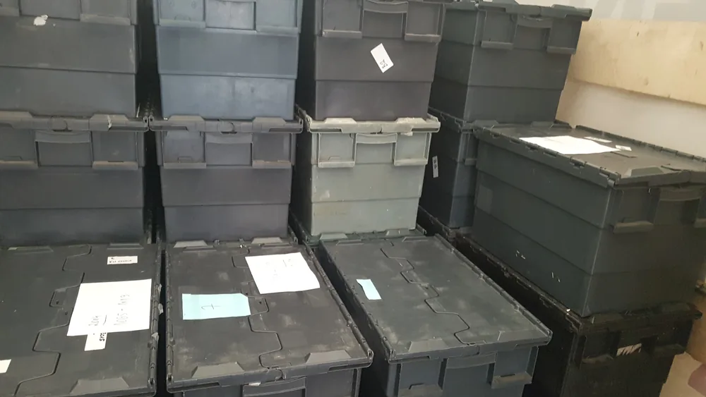 Pojemniki transportowe przygotowane do wydania klientowi